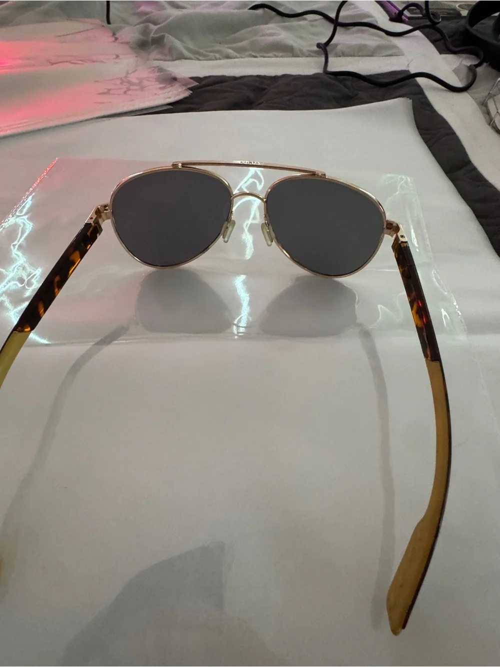 Costa Del Mar Loreto Polarized Gold Tortoise Aviator Sunglasses